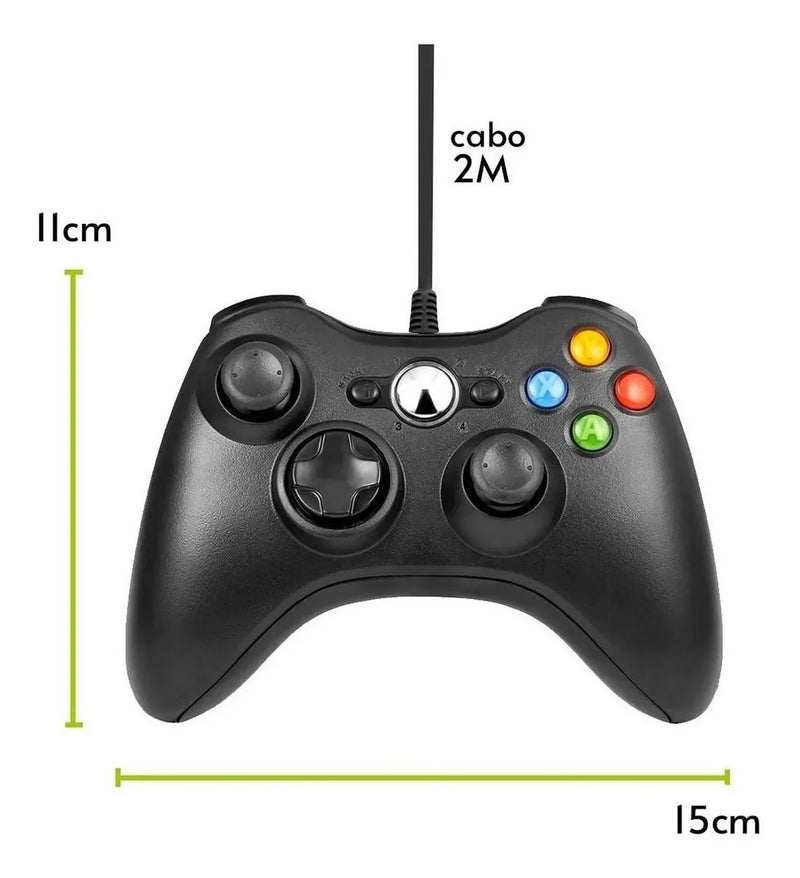 Controle de Xbox 360 com Fio Odacasa