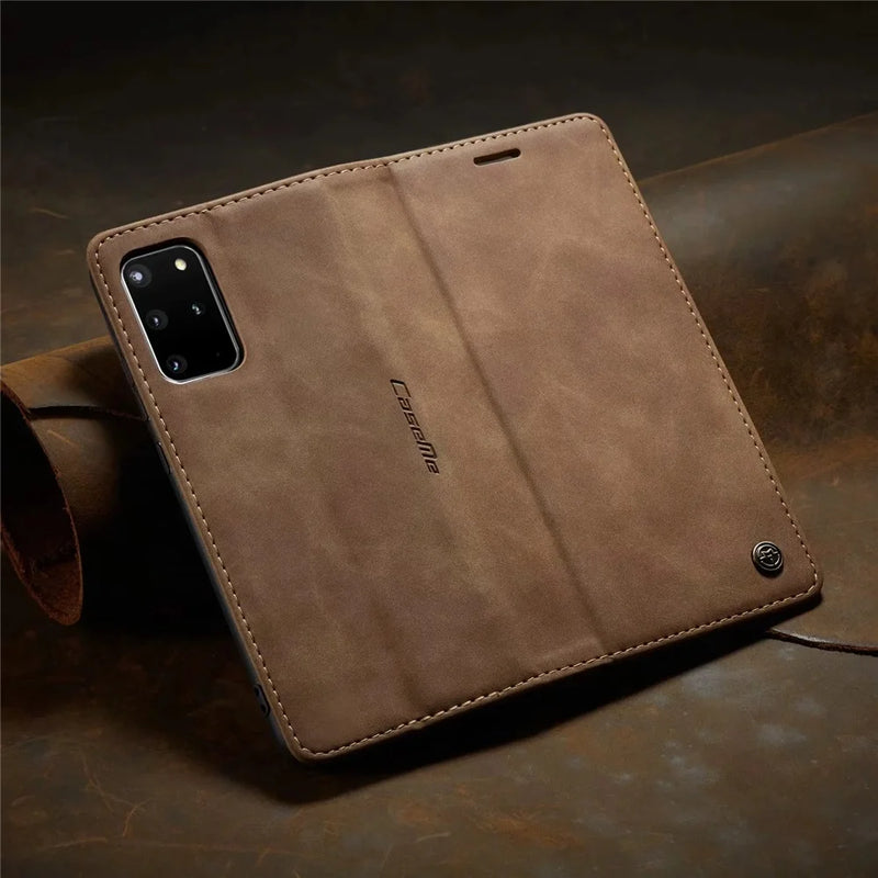 Capa de Celular em Couro - modelo carteira para Samsung