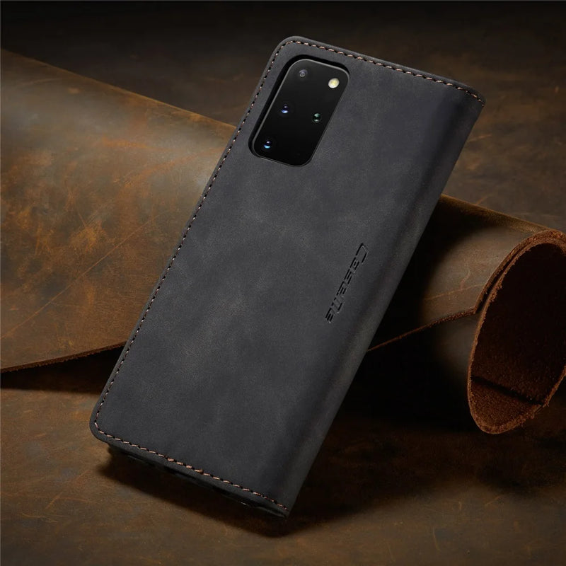 Capa de Celular em Couro - modelo carteira para Samsung