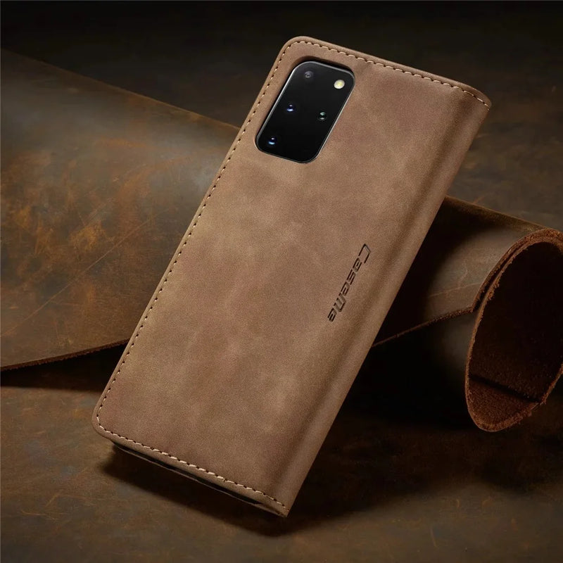 Capa de Celular em Couro - modelo carteira para Samsung