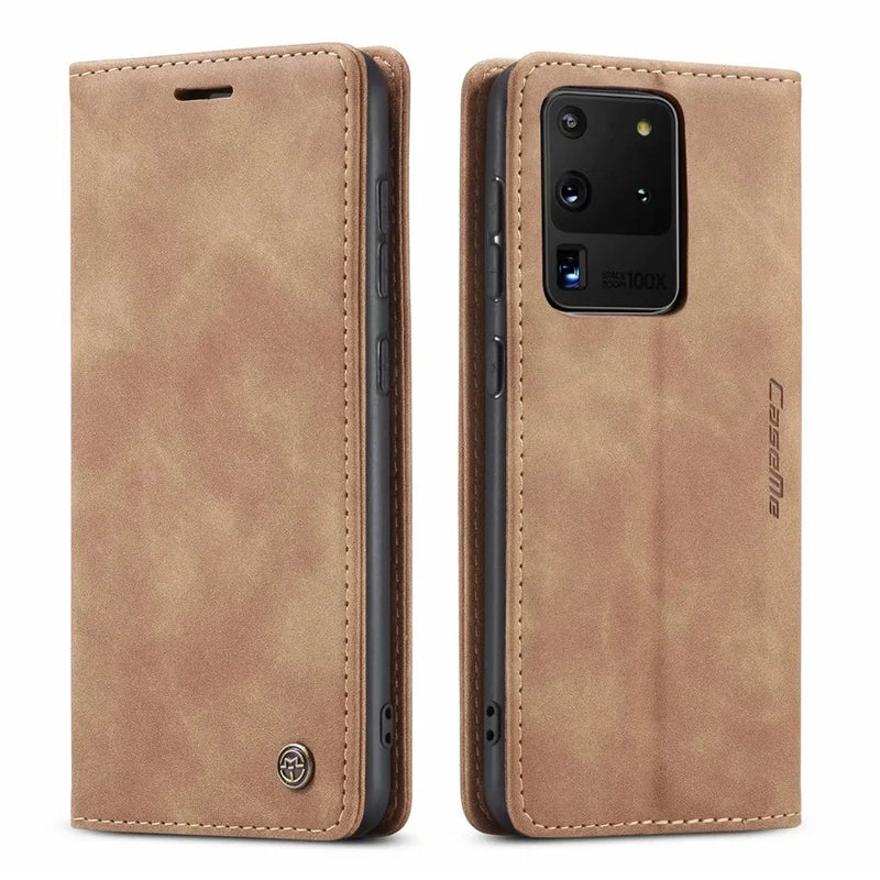 Capa de Celular em Couro - modelo carteira para Samsung