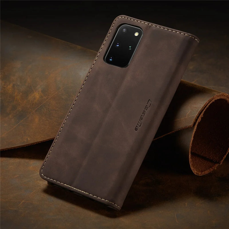 Capa de Celular em Couro - modelo carteira para Samsung