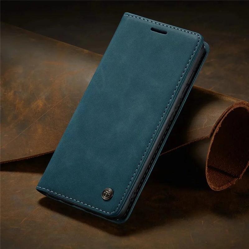 Capa de Celular em Couro - modelo carteira para Samsung